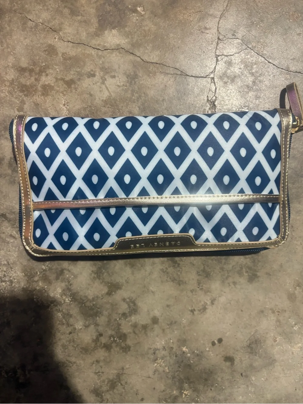 Navy & White foldable travel bag